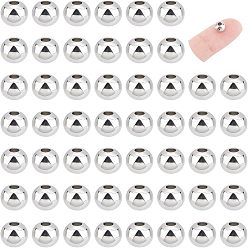 Нержавеющая Сталь Цвет 304 из нержавеющей стали бусы, круглые, с контейнером для бисера, цвет нержавеющей стали, 6 мм, отверстие : 2~3 мм, Около 100 шт / коробка