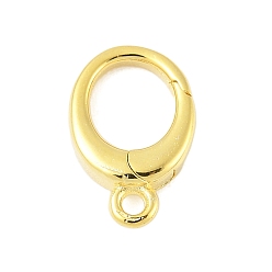 Золотой 925 пружинные кольца из стерлингового серебра, овальные, золотые, 12x7.5x2.5 мм, отверстие : 1.4 мм