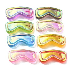 (52) Непрозрачная лаванда УФ-покрытие смоляные кабошоны, переливчатость, плавание гугл, разноцветные, 13x30x4 мм