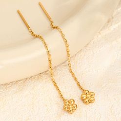 Цветок 304 ушная нить из нержавеющей стали, золотые, цветок, 70 мм