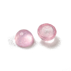 White Jade Natural White Jade Dyed Cabochons, Half Round, Pink, 2x1mm