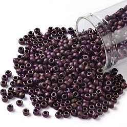 (703) Matte Color Mauve Mocha TOHO Round Seed Beads, Japanese Seed Beads, (703) Matte Color Mauve Mocha, 8/0, 3mm, Hole: 1mm, about 10000pcs/pound