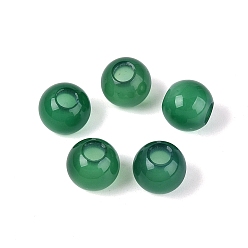 Agate Verte Onyx Vert perles naturelles onyx agate, teints et chauffée, lisse et rond, 8~8.5x7~8mm, Trou: 3mm