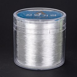 Clear Korean Round Crystal Elastic Stretch Thread, for Bracelets Gemstone Jewelry Making Beading Craft, Clear, 0.5mm, about 328.08 yards(300m)/roll