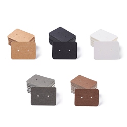 Mixed Color 350 Pcs 5 Colors Paper Earring Display Cards, Rectangle, Mixed Color, 1x1-3/8 inch(2.5x3.55cm), 70pcs/color