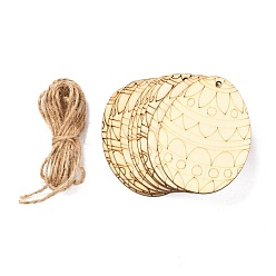Другие Кулоны в форме пасхального яйца своими руками, с пеньковой веревки, волновая картина, 74~84x58~68x2~2.5, отверстие : 2.5~3 мм, 10 шт / пакет