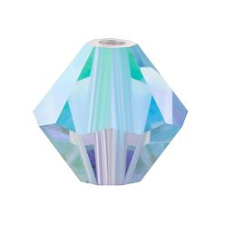 30020 20000 Light Sapphire AB 2x Хрустальные бусины preciosa®, чешский хрусталь, биконус(451 69 302 рондель), 30020 20000 светлый сапфир ab 2x, 6 мм, отверстие : 1 мм