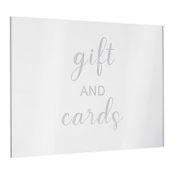 Clear Acrylic Board, Mark Card, Word & Rectangle, Clear, 125x175x2.5mm