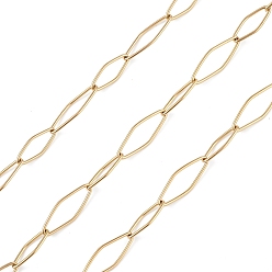 Золотой 304 цепи из нержавеющей стали с конским ушком, несварные, с катушкой, золотые, 15x6x1 мм, 20x7x1 мм, около 32.81 футов (10 м) / рулон