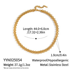 Real 18K Gold Plated 304 Stainless Steel Link Chain Necklaces for Women, Real 18K Gold Plated, 17.32 inch(44cm)