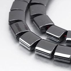 Non-magnetic Hematite Non-magnetic Synthetic Hematite Beads Strands, Square, 8x8x4mm, Hole: 1.5mm, about 48pcs/strand, 15.3 inch(39cm)