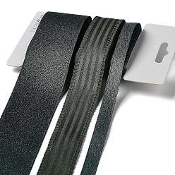 Темно-Зеленый 9 ярдов 3 стилей полиэфирной ленты, для поделок своими руками, бантики для волос и украшение подарка, зеленая цветовая палитра, темно-зеленый, 3/8~1-5/8 дюйм(10~40мм) около 3 ярдов/стиль