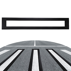 Black Rectangle PVC Hollow Out Painting Stencils, Drawing Template, for Road Sign Drawing, Black, 1150x200x0.5mm
