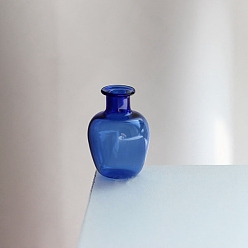 Королевский синий Мини стеклянные украшения, пустые бутылки желаний, аксессуары для кукольного домика с микро-ландшафтом, притворяясь опорными украшениями, королевский синий, 20x27 мм