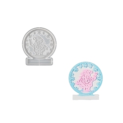 Santa Claus Рождественские темы силиконовые формы для свечей своими руками, формы для литья смолы, для уф-смолы, изготовление ювелирных изделий из эпоксидной смолы, Дед Мороз, 124x112x11 мм