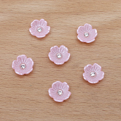 Розовый Кабошоны из смолы, цветок, туманная роза, 11 мм