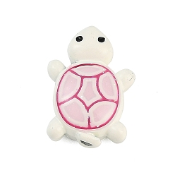 Белый Бусины из сплава, окрашенные распылением, с листом блесток, без свинца и без кадмия, черепаха, белые, 16.5x11x6.5 мм, отверстие : 1.5 мм