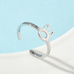 Кролик 304 регулируемые манжетные кольца из нержавеющей стали, цвет нержавеющей стали, кролик, 9 мм, регулируемый