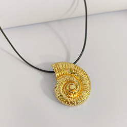 Золотой Ожерелья с подвесками в форме ракушек из латуни на тему океана, золотые, 18.31 дюйм (46.5 см)