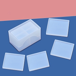 Square DIY Coaster Silicone Mold, Resin Casting Molds, for UV Resin, Epoxy Resin Craft Making, Square, 100x100x17mm