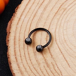 Круглые 316l круглая/подковообразная штанга из нержавеющей стали с микропаве из кубического циркония, круглые, внутренний диаметр: 10 мм, штифты : 1.2 мм