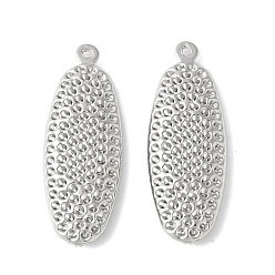 Oval Латунные подвески, с полой звездой сзади, без кадмия и без свинца, стойки покрытие, долговечный, овальные, 28.5x10.5x4 мм, отверстие : 1 мм