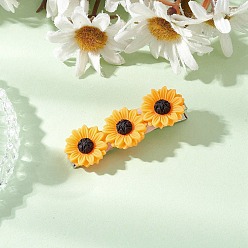 Платина Утюг заколки аллигатора, смолой подсолнечника, платина, 46.5x16x14.5 мм