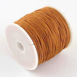 Chocolate Braided Nylon Thread, Chinese Knotting Cord Beading Cord for Beading Jewelry Making, Chocolate, 0.5mm, about 150yards/roll