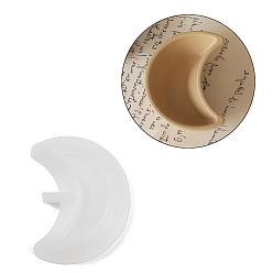 Луна Хэллоуин тема diy коробка для хранения силиконовые формы, формы для литья смолы, для уф-смолы, изготовление изделий из эпоксидной смолы, белые, луна, 98x80x32 мм, внутренний диаметр: 97x53 мм