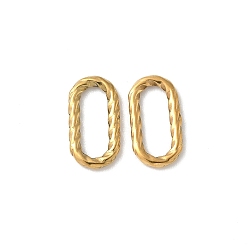 Oval 304 витые соединительные кольца из нержавеющей стали, ионное покрытие (ip), реальный 18 k позолоченный, овальные, 13x7x1.5 мм, внутренний диаметр: 10x4 мм
