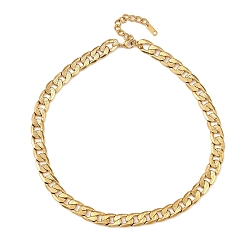 Золотой 10мм 304 ожерелья из текстурированной кубинской цепочки из нержавеющей стали, золотые, 16.14 дюйм (41 см)