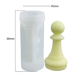 Белый Рельефные столбы diy силиконовые формы для свечей, для изготовления свечей, пищевой силикон, шахматы, белые, 4.5 см