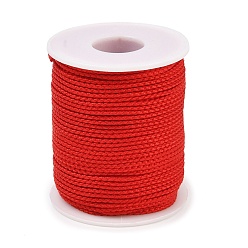 Red Round Nylon Braided Cord, for Jewelry Beading Making, Red, 1.6mm, about 45.93 Yards(42m)/Roll