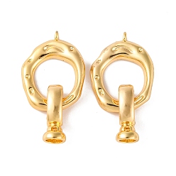 Настоящее золото 18K Латунь раз по сравнению с застежками, без кадмия, без никеля и без свинца, кольцо, реальный 18 k позолоченный, 30 мм, Отверстие : 4 мм & 2 мм