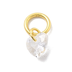 Сердце 925 серебро 925 пробы с подвесками из циркония, с целью перехода в кольце, сердце, 5.5x5x2.5 мм, отверстие : 3.5 мм