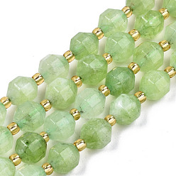 Light Green Natural Dolomite Beads Strands, Faceted, Dyed, Round, Light Green, 8x8mm, Hole: 1.2mm, about 33pcs/strand, 15.16 inch~15.35 inch(38.5cm~39cm)