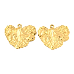 Настоящее золото 18K Ионное покрытие (ip) 304 подвески из нержавеющей стали, шарма сердца, реальный 18 k позолоченный, 26x30x2 мм, отверстие : 2 мм
