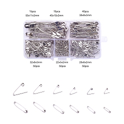 Платина 00 # ~ 4 # булавки железа наборы, платина, 22~55x5~11x2~3 мм , штифт: 0.3~1 мм