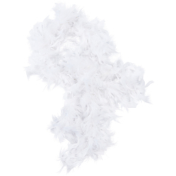 Белый 1шт. полоска индюшачьего пера, аксессуары для украшения вечеринки, белые, 5-1/2 дюйм (140 мм)