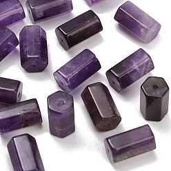 Amethyst Natural Amethyst Beads, Hexagonal Prism Beads, 14.5x8x9mm, Hole: 1mm