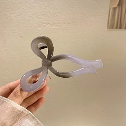 Розово-Коричневый Пластиковые зажимы когтя волос, аксессуары для волос для женщин и девочек, бантом, розово-коричневый, 130x65 мм