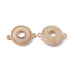 Golden Alloy Connector Charms, with Resin, Donut Links, Golden, 17x24x4mm, Hole: 1.4mm