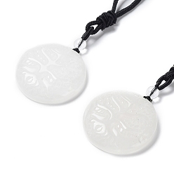 Хрусталь Ожерелье с подвеской «Древо жизни» из натурального кварца и нейлоновой веревкой, 34.80~35.43 дюйм (88.4~90 см)