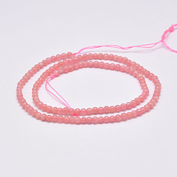 Родохрозит Натуральные аргентинские родохрозитовые бисерные пряди, круглые, 3 мм, отверстие : 0.5 мм, около 134 шт / нитка, 15.3 дюйм (38.9 см)