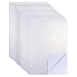 Blanco 50Pegatinas autoadhesivas de papel, Rectángulo, blanco, 298x211x0.1 mm