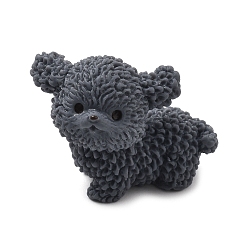 Шифер Серый Милые украшения для выставки собак из смолы, для украшения рабочего стола домашнего офиса, шифер серый, 36.5x21.5x26.5 мм