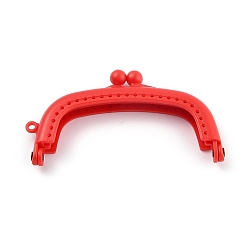 Rouge Poignées de sac en plastique couleur bonbon, pour accessoires de remplacement de sangles de sac, arc, rouge, 6x9.5x1.2 cm