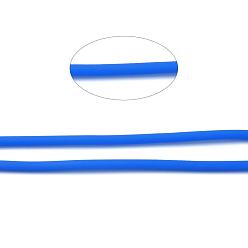 Dodger Blue Hollow Pipe PVC Tubular Synthetic Rubber Cord, Wrapped Around White Plastic Spool, Dodger Blue, 2mm, Hole: 1mm, about 54.68 yards(50m)/roll