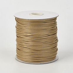 Camel Eco-Friendly Korean Waxed Polyester Cord, Camel, 1.5mm, about 169.51~174.98 Yards(155~160m)/Roll