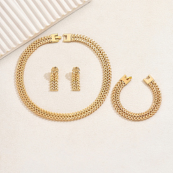 Золотой Наборы из железных цепочек, браслетов, серег и ожерелий в ближневосточном стиле для женских мероприятий, золотые